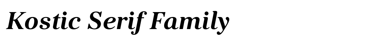 Kostic Serif Family